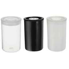 10Pcs Empty Black White Bottle 35mm Film Cans Canisters Containers for Kodak Fuji