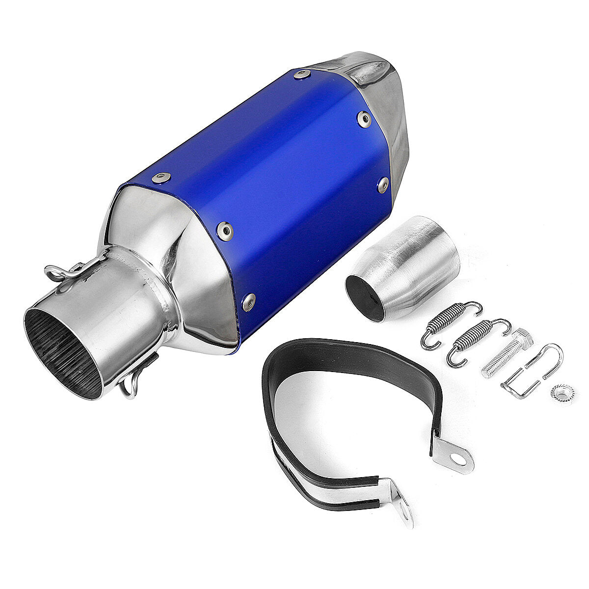 Universal Motorcycle Short Steel  Exhaust Pipe  Muffler Silencer  Removable 38-51mm