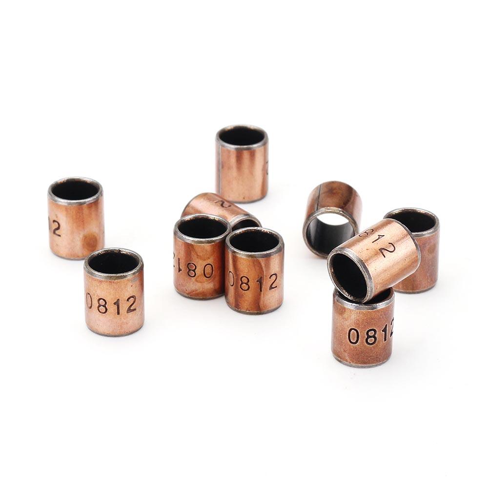 10pcs 8x10x12mm Ball Bearing Bushing Copper Alloy Bearing Bushing