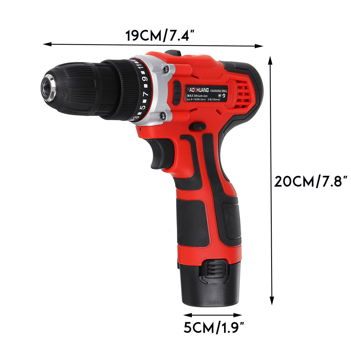 12/18/21V Electric Power Torque Impact Drill Cordless Hammer Screwdriver 25+3 35NM-56NM Power Tool