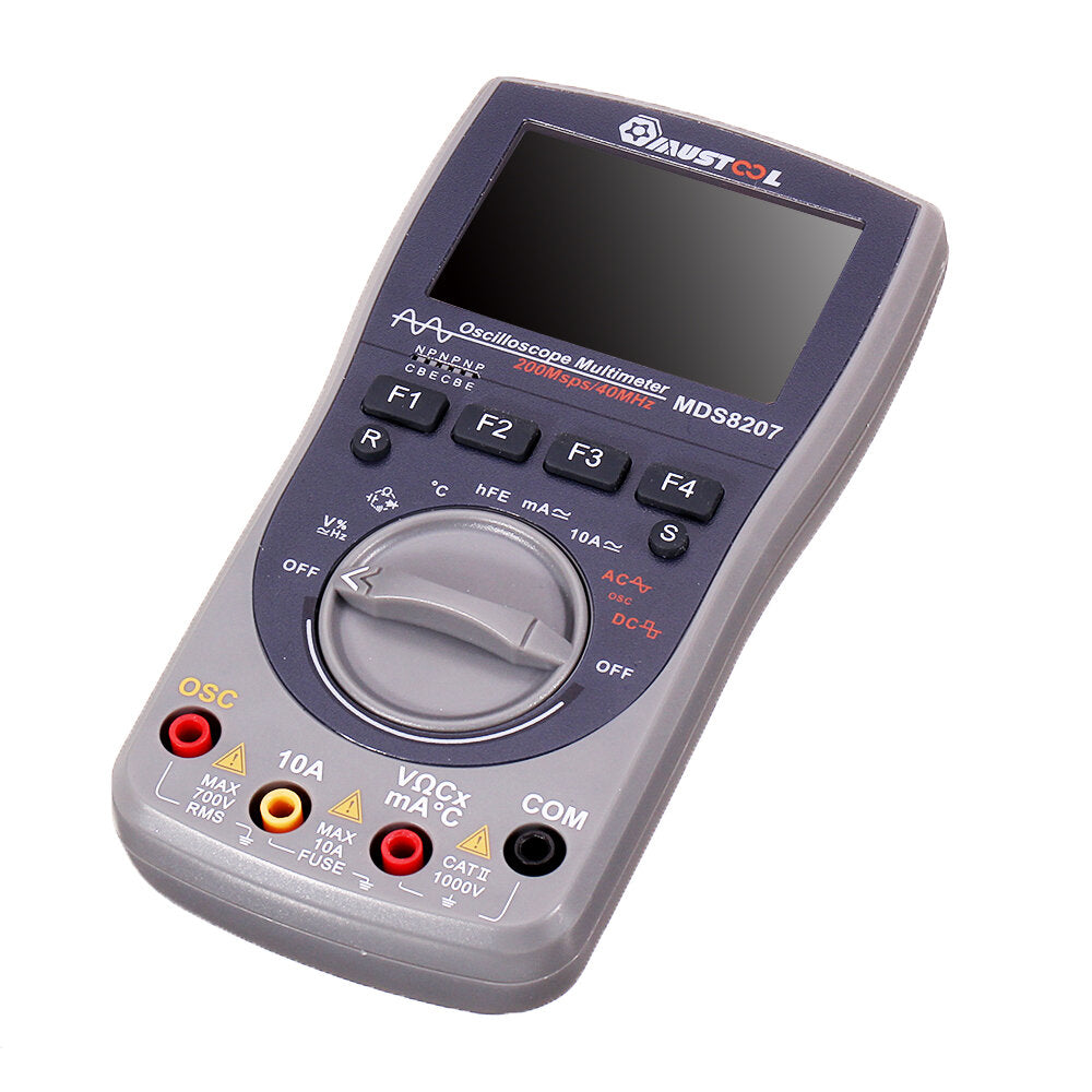 Intelligent 2 in 1 Digital 40MHz 200Msps/S Oscilloscope 6000 Counts True RMS Multimeter