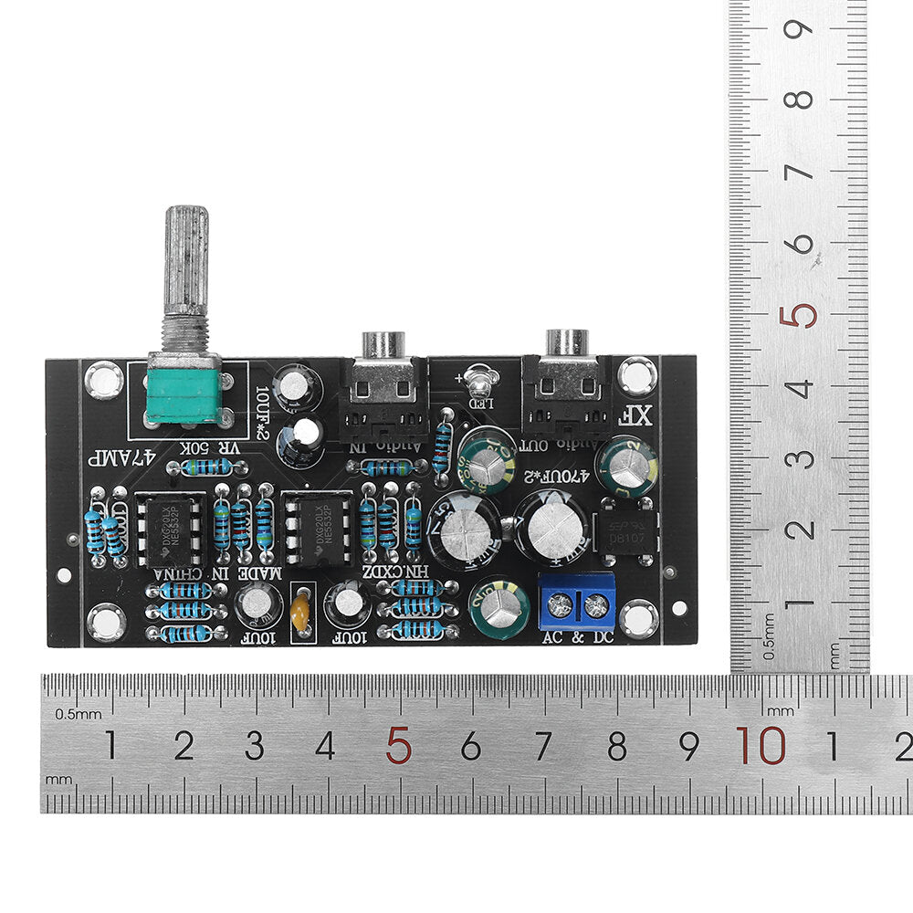 AC 6V~18V/ DC9-24V Dual-channel Single Power Supply 47 Amplifier Board Circuit Board PCB Module