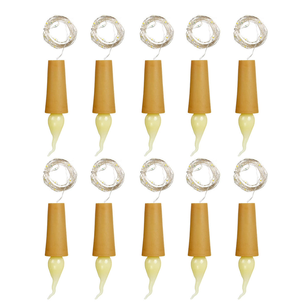 1X 6X 10X 12X Battery Operated 2M 20 LED Bottle Candle Wire String Light Fairy Strip Xmas Party Lamp