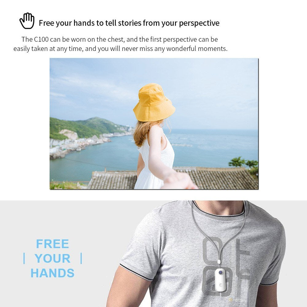 Magnetic 2K 30FPS Mini Digital Action Cam - 30M Waterproof, WiFi, APP Share, Built-in Battery