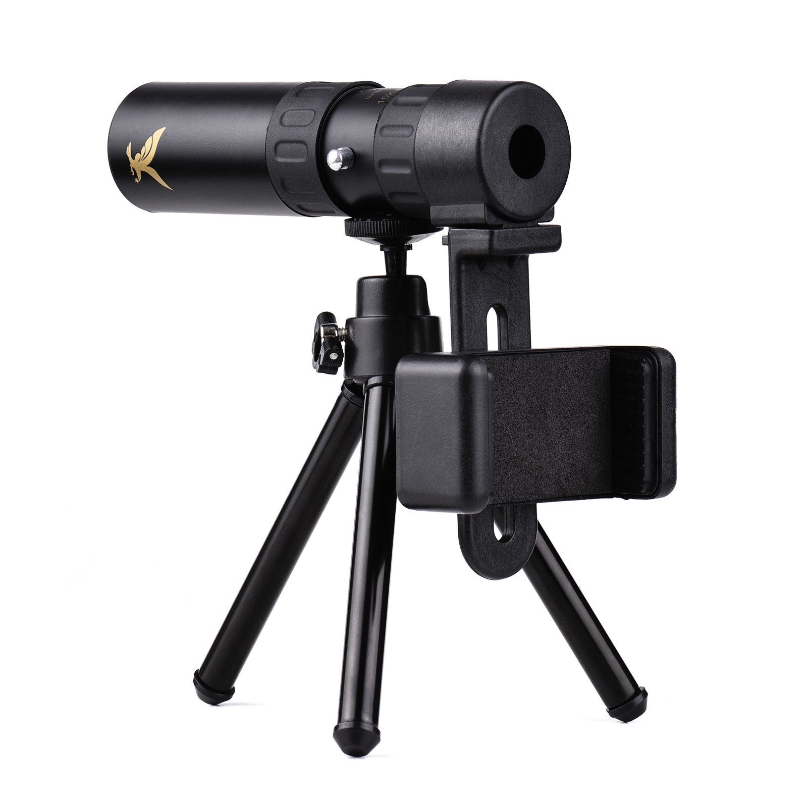 10X-300X Mini Monocular Telescope BAK4 Prisms Life Water-resistant with Phone Holder Mini Tripod Stand Carry Bag for Watching Scenery Bird Wildlife Concert Sports Events