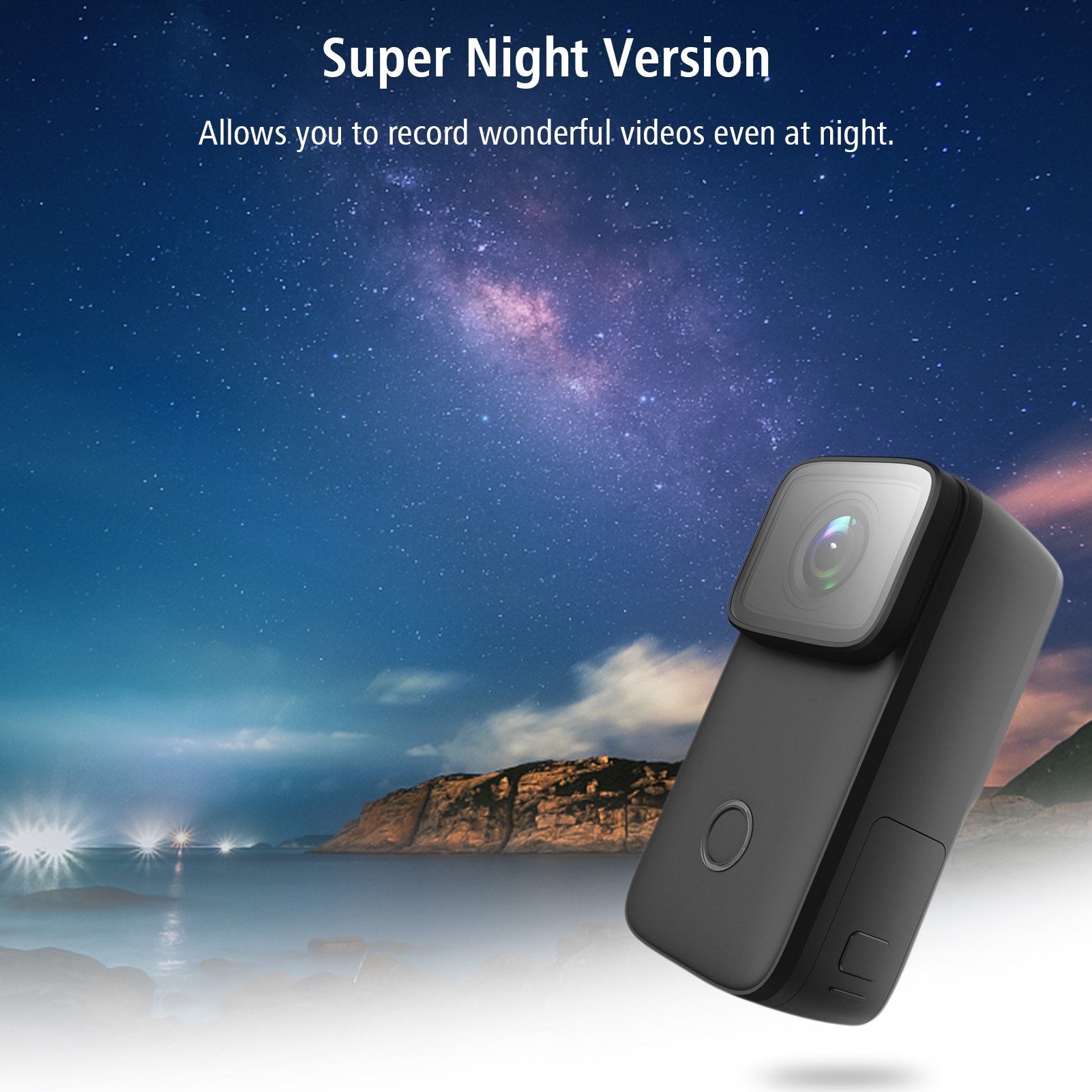 Covert 4K Mini WiFi Action Cam - 1.28" IPS, 5M Body Waterproof, 6-Axis Anti-Shake, Night Vision