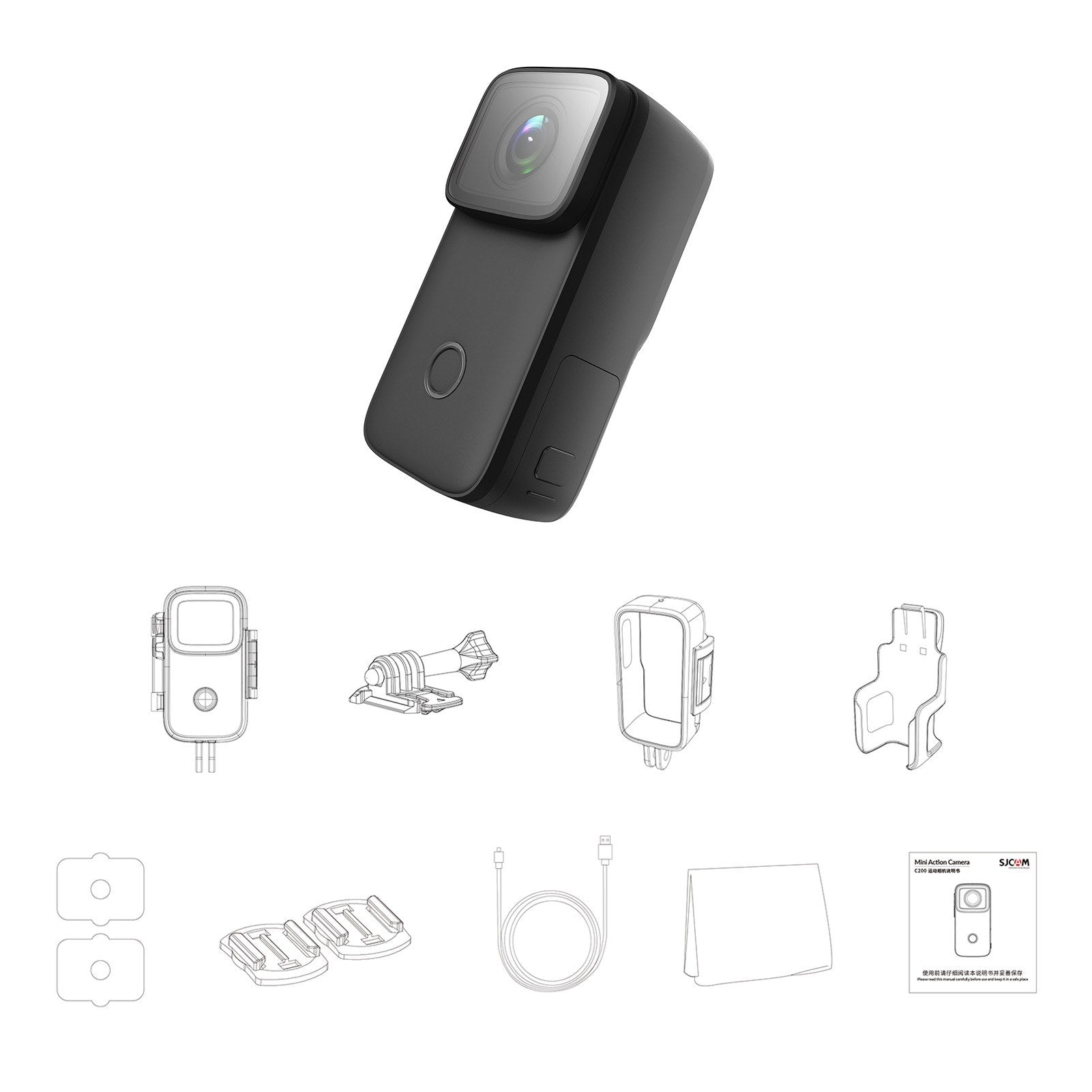 Covert 4K Mini WiFi Action Cam - 1.28" IPS, 5M Body Waterproof, 6-Axis Anti-Shake, Night Vision