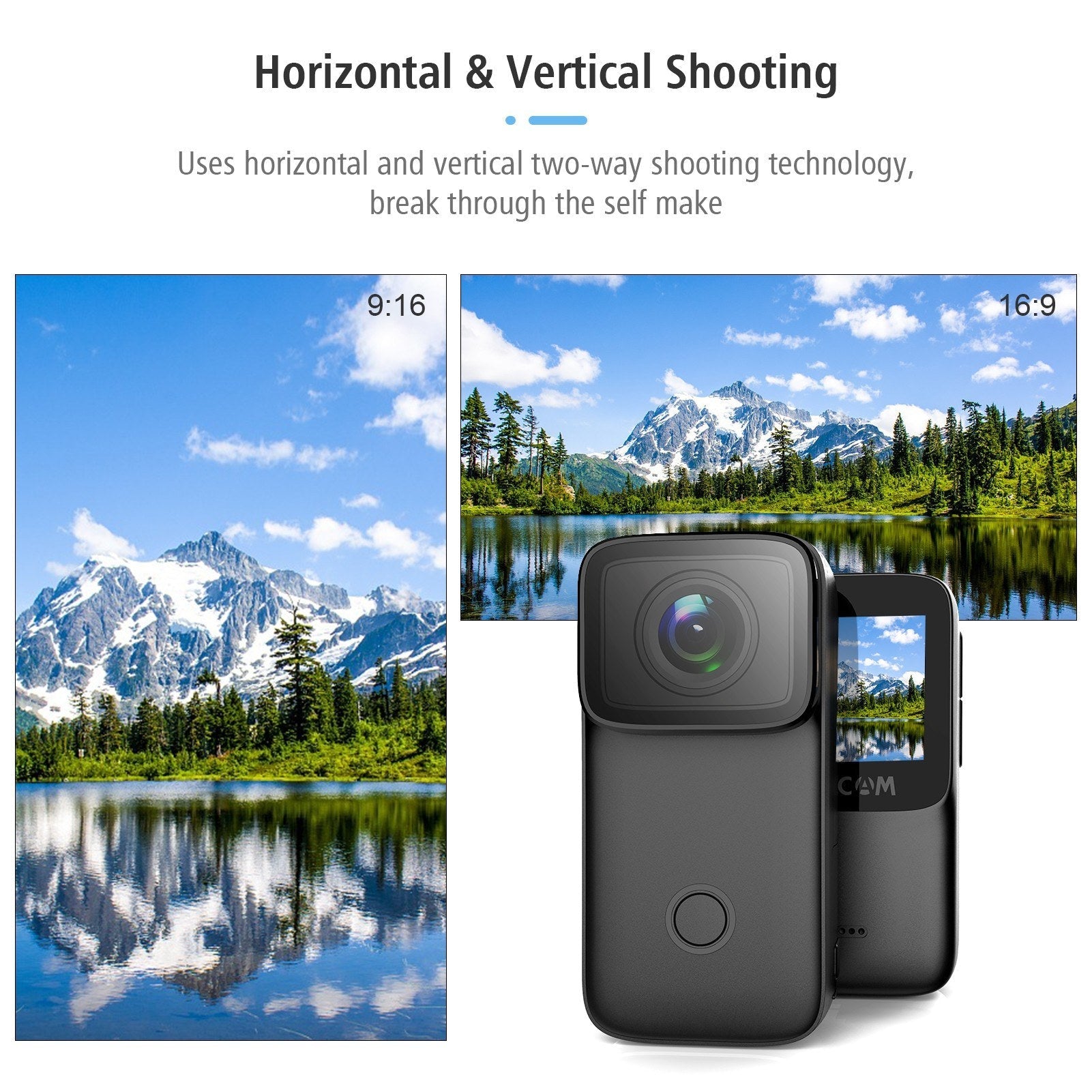 Covert 4K Mini WiFi Action Cam - 1.28" IPS, 5M Body Waterproof, 6-Axis Anti-Shake, Night Vision