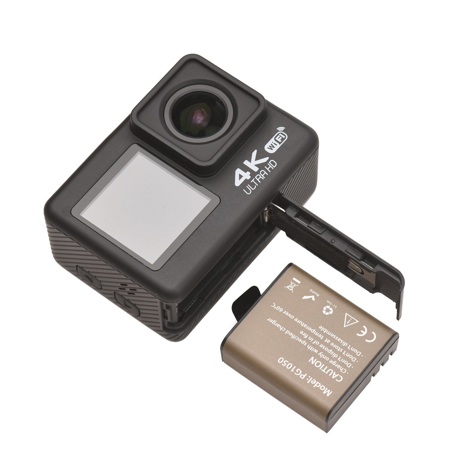 High-Res 4K 60FPS UHD WiFi Action Cam - Dual Screen, 170° Wide, 30M Waterproof, Remote Control