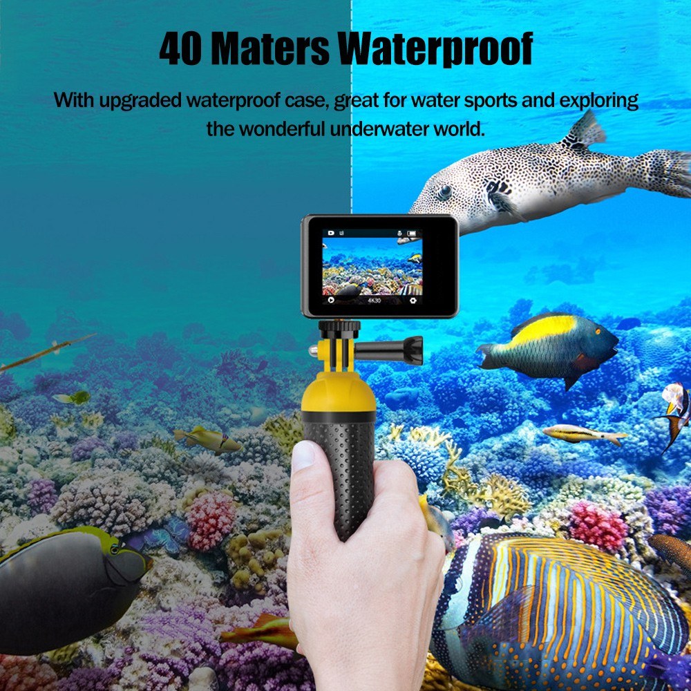 Pro-Grade 4K 24MP Dual Screen Sports DV - 170° Wide, EIS, 40M Waterproof, WiFi, Pro Lens Filters