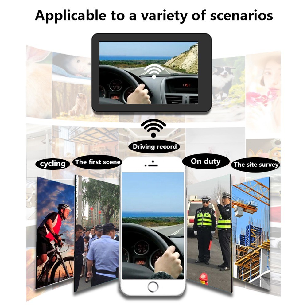 Stealth 4K 12MP WiFi Wearable Body Camera - Night Vision, IP65, 2.0" IPS Touch, GPS, Motion Detect