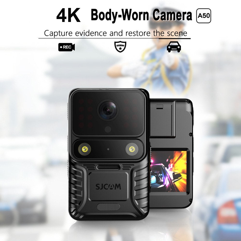 Stealth 4K 12MP WiFi Wearable Body Camera - Night Vision, IP65, 2.0" IPS Touch, GPS, Motion Detect