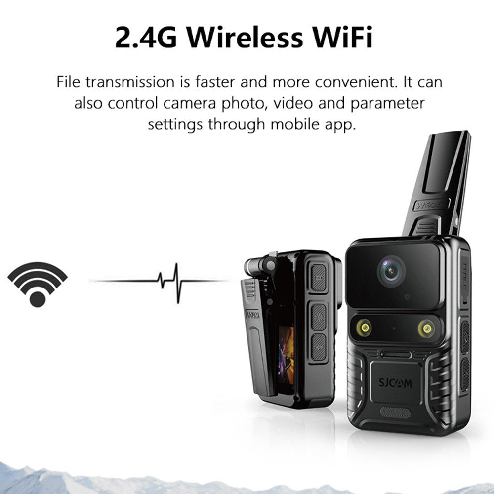 Stealth 4K 12MP WiFi Wearable Body Camera - Night Vision, IP65, 2.0" IPS Touch, GPS, Motion Detect