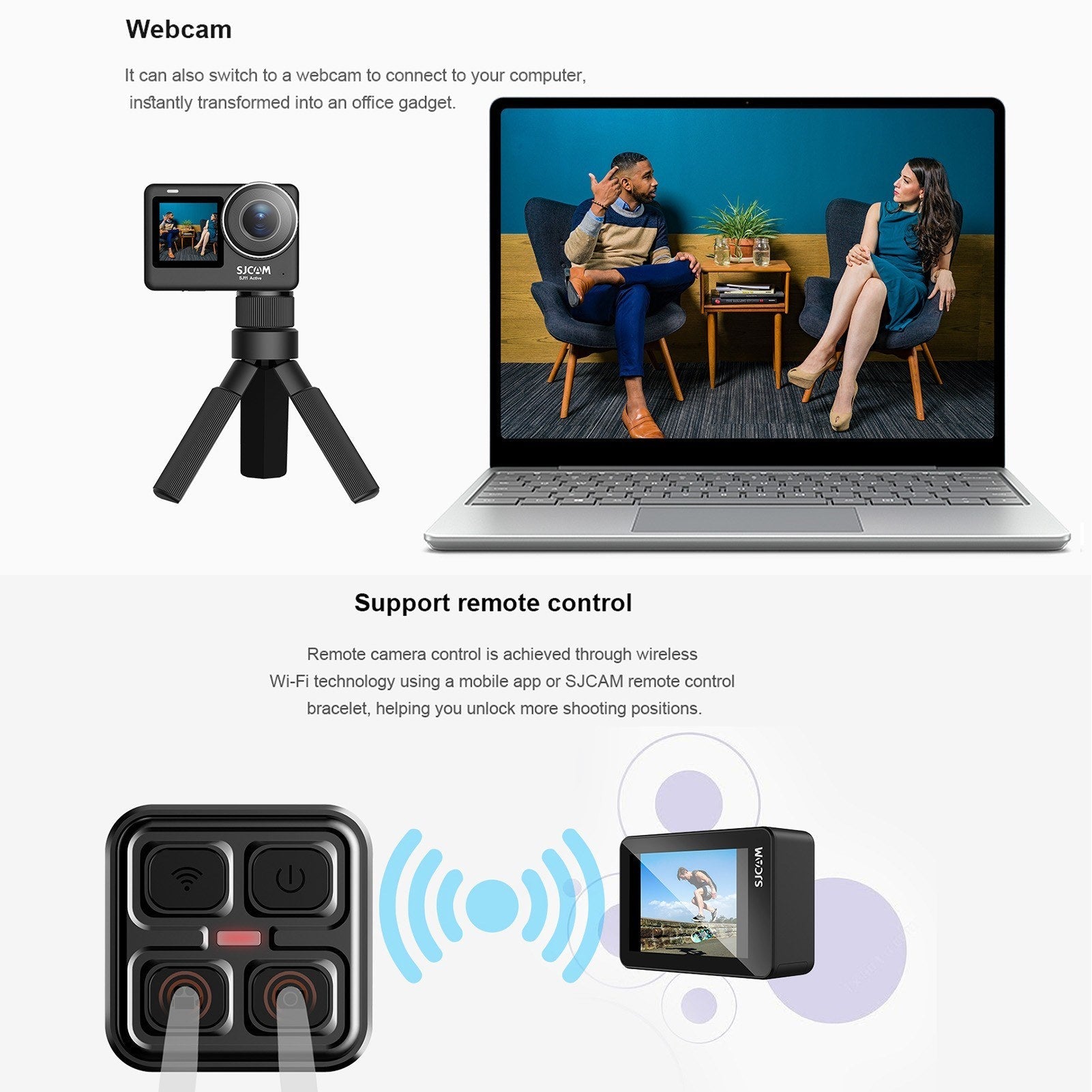 Dynamic 4K 20MP Dual Touch Action Camera - Waterproof, Anti-Shake, Live Stream, Capture Every Moment
