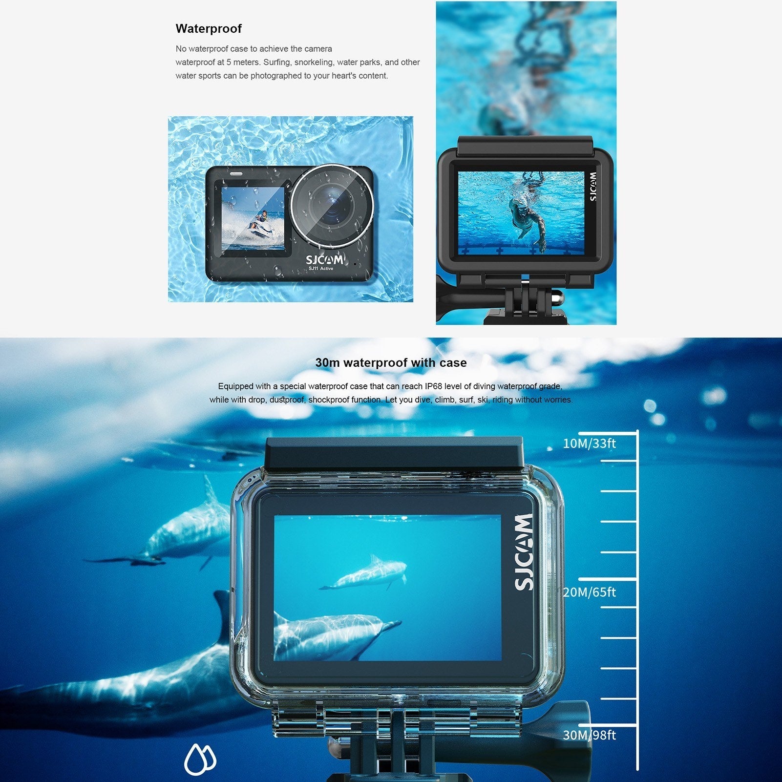 Dynamic 4K 20MP Dual Touch Action Camera - Waterproof, Anti-Shake, Live Stream, Capture Every Moment