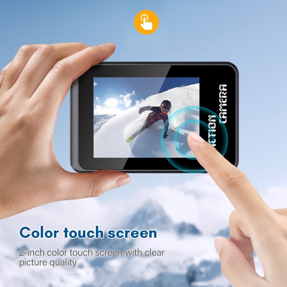 Pro 4K HD 24MP Waterproof Action Camera - Anti-Shake, Dual/Touch Screen, 170° Wide, Live Stream