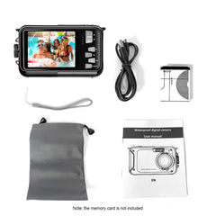 Deep Dive 1080P UHD Action Cam - 2.7" TFT, 30MP, Anti-Shake, 3M Underwater, 16x Zoom, 128GB TF