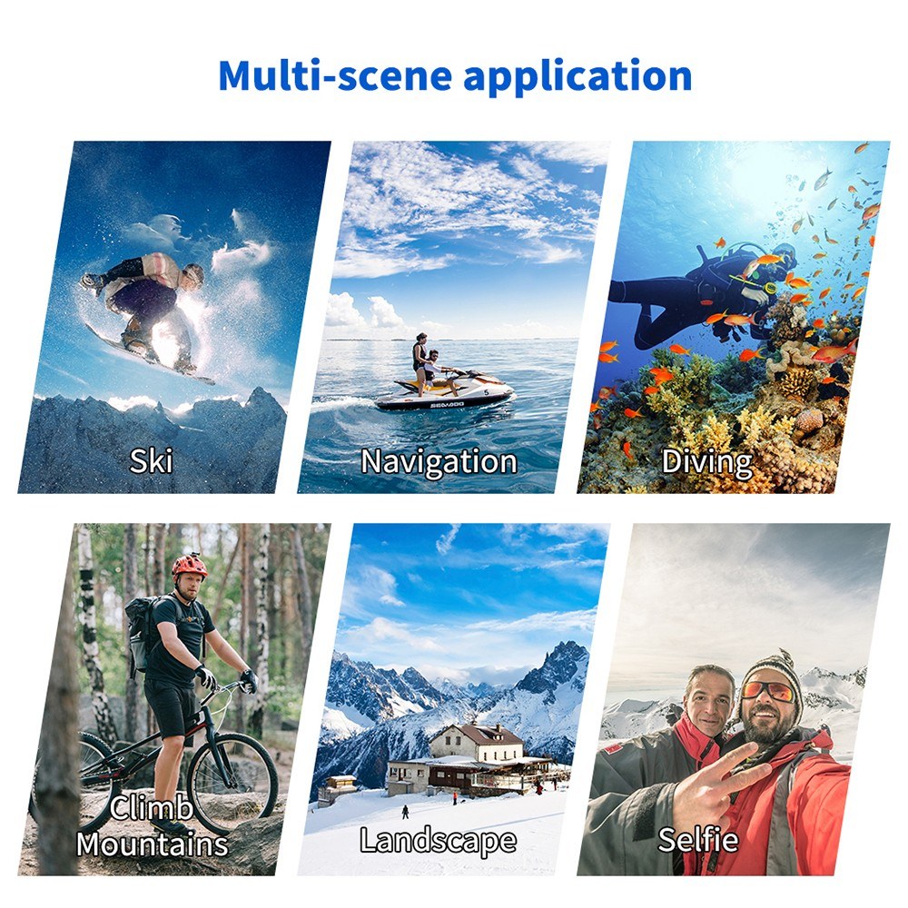 Rugged 1080P UHD Action Camera - 2.0" LCD, 12MP, 30M Waterproof, Anti-Shake, 120° Wide w/Case