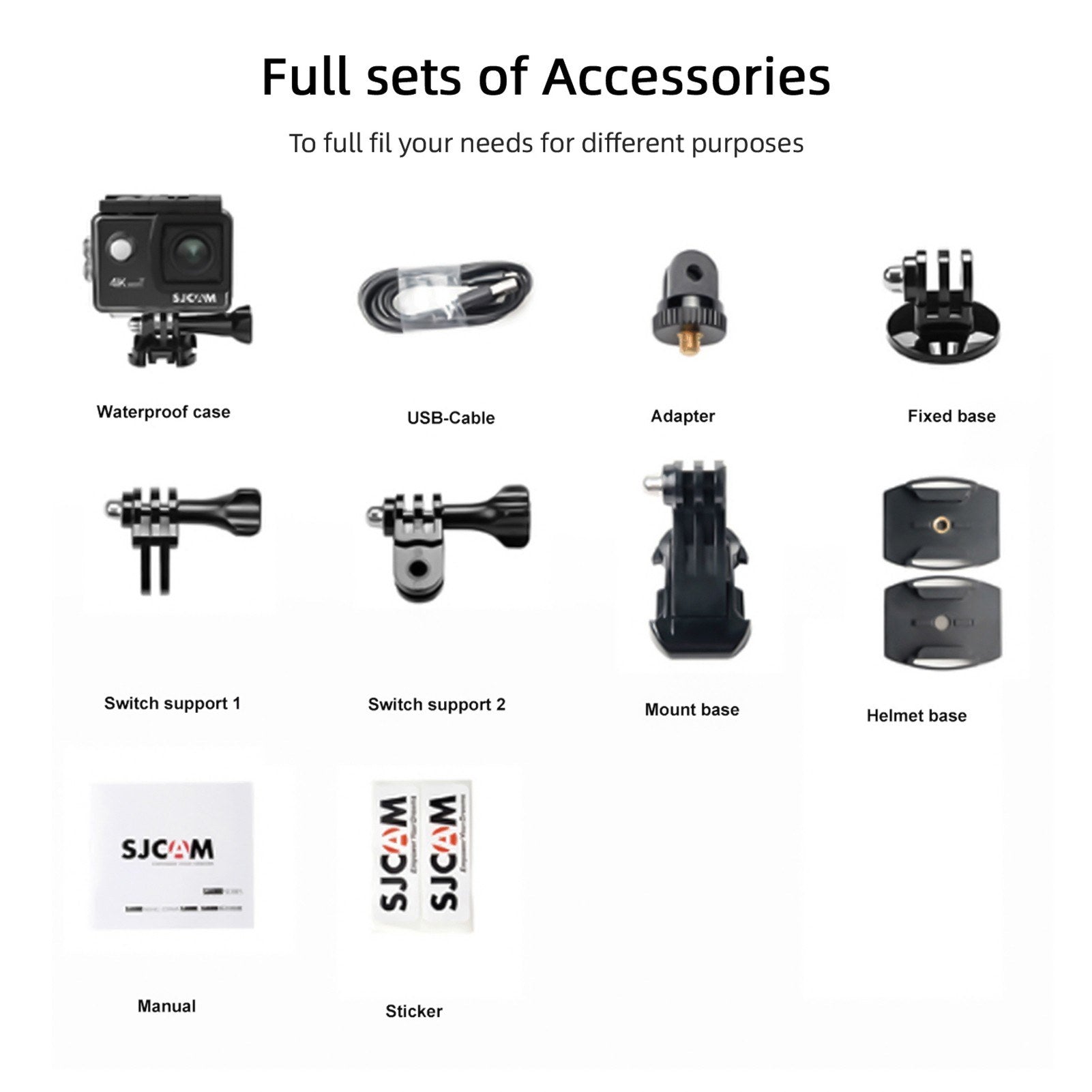 Crystal-Clear 4K HD 16MP Action Cam - 2.0" IPS, 170° Wide, 30M Waterproof, WiFi, w/Case