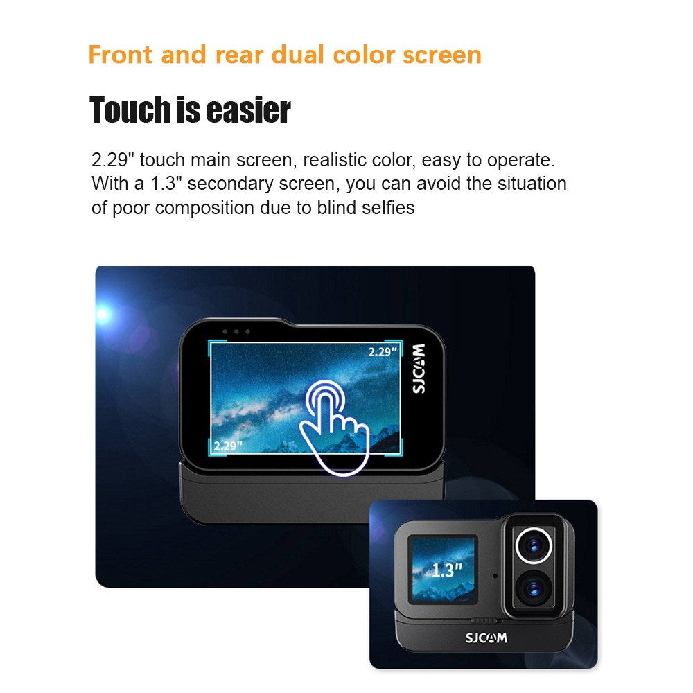 Adventure-Ready 4K UHD 20MP Action Cam - 40M Waterproof, Anti-Shake, Dual/Touch Screen, Live Stream