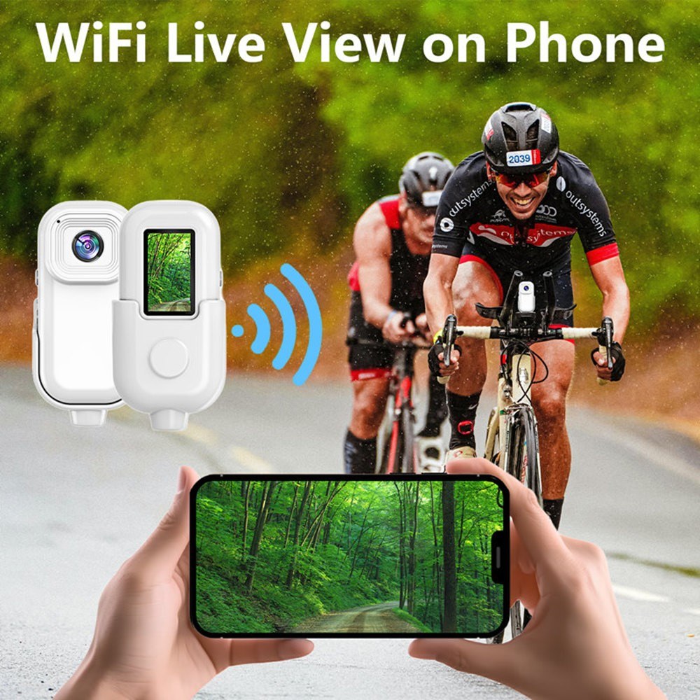 Compact 1080P 30FPS Mini WiFi Video Cam - 0.96" LCD, Motion Detect, Magnetic Mount, Rechargeable