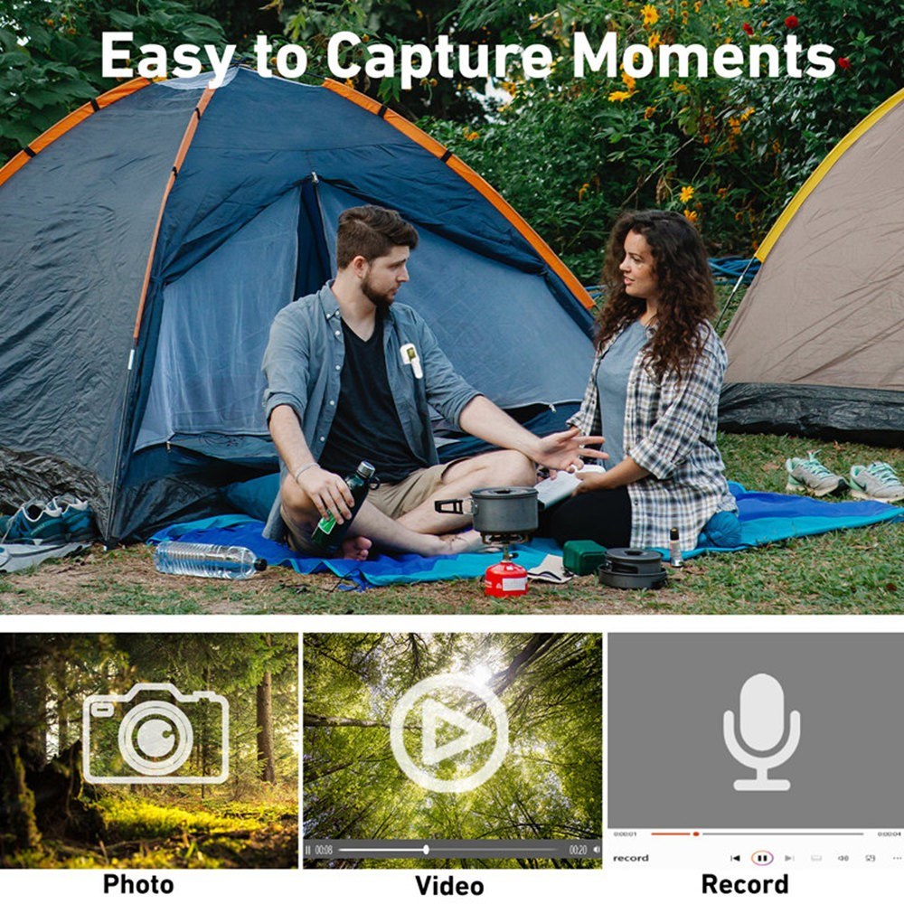 Compact 1080P 30FPS Mini WiFi Video Cam - 0.96" LCD, Motion Detect, Magnetic Mount, Rechargeable
