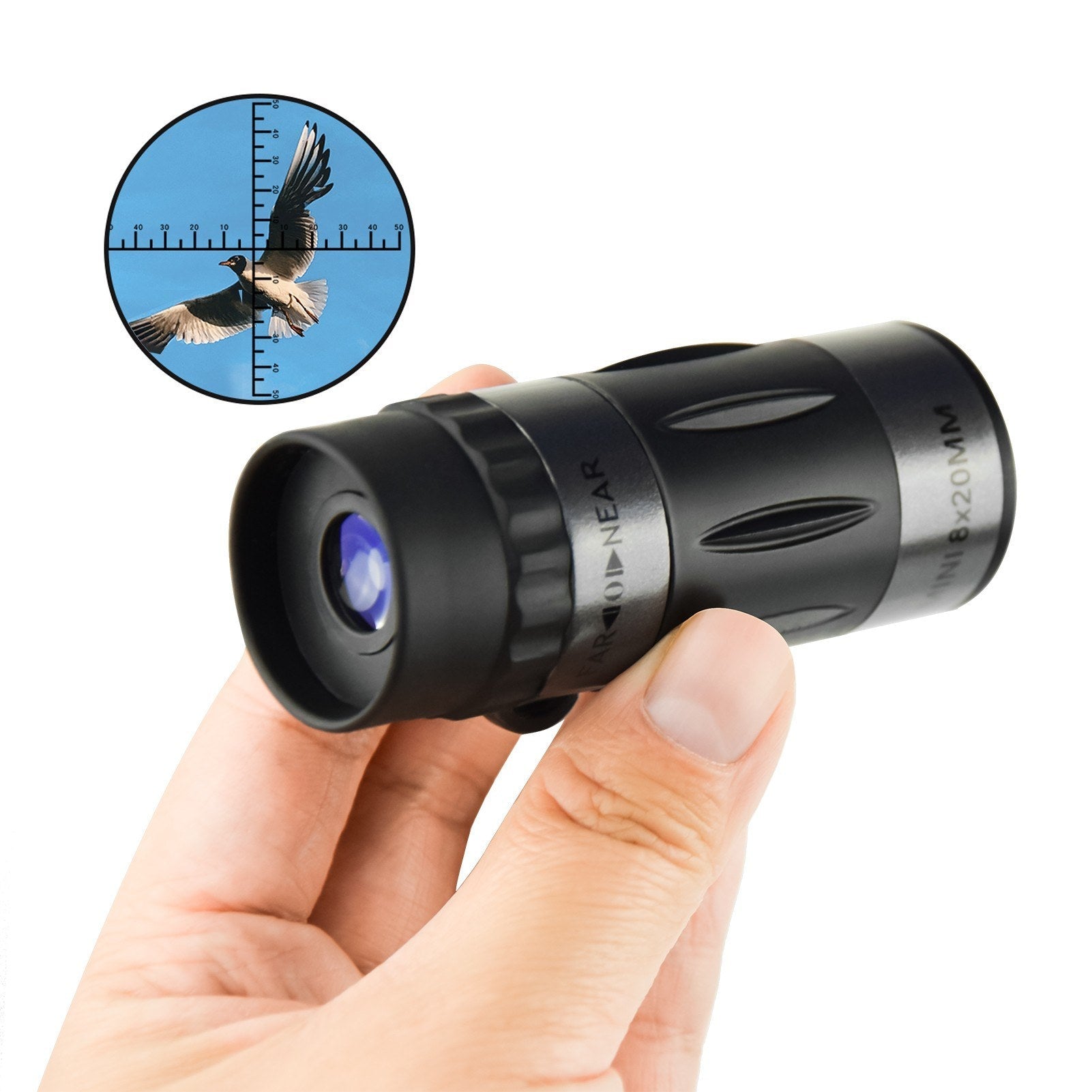 8x20 Mini Monocular Pocket Prime Monocular Handheld Telescope with Carrying Bag