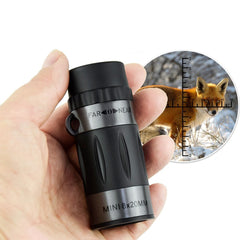 8x20 Mini Monocular Pocket Prime Monocular Handheld Telescope with Carrying Bag