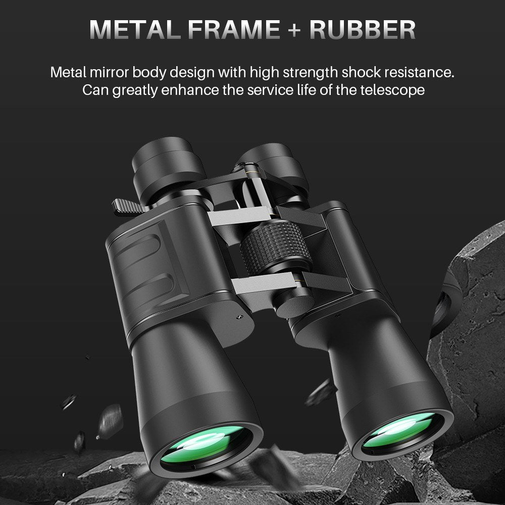 Portable Binoculars for Adults and Kids High Powered 10X-30X Magnification FMC Lens - BAK7 Prism Telescope Binoculars for Bird Watching Hiking Traveling Sports Concert with Carrying Bag