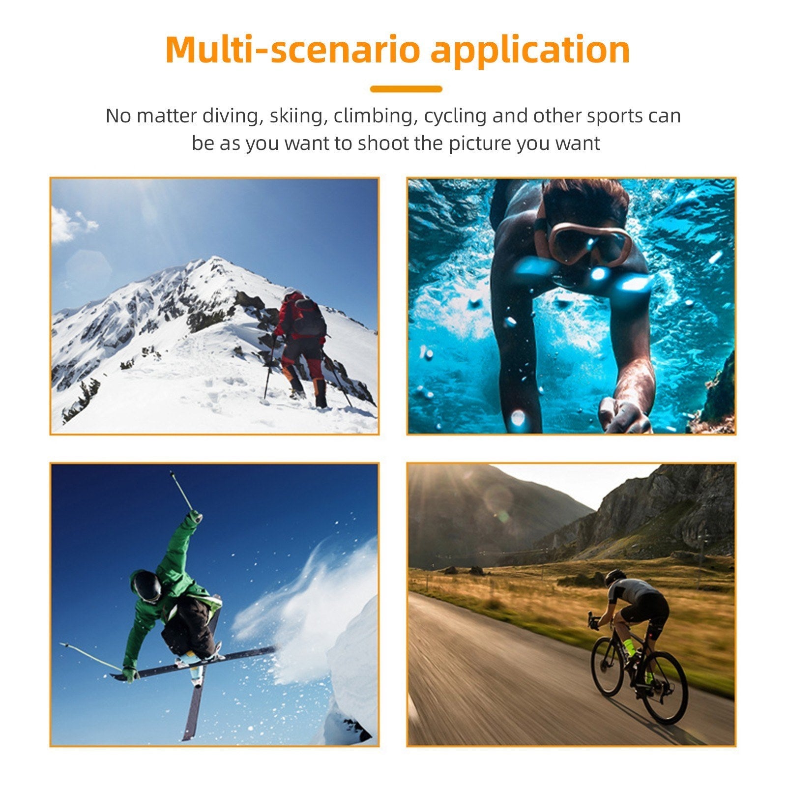 Pro 4K 30FPS 16MP WiFi Sports Cam - 160° Wide, Dual Screen, 30M Waterproof, Dive/Ski Kit