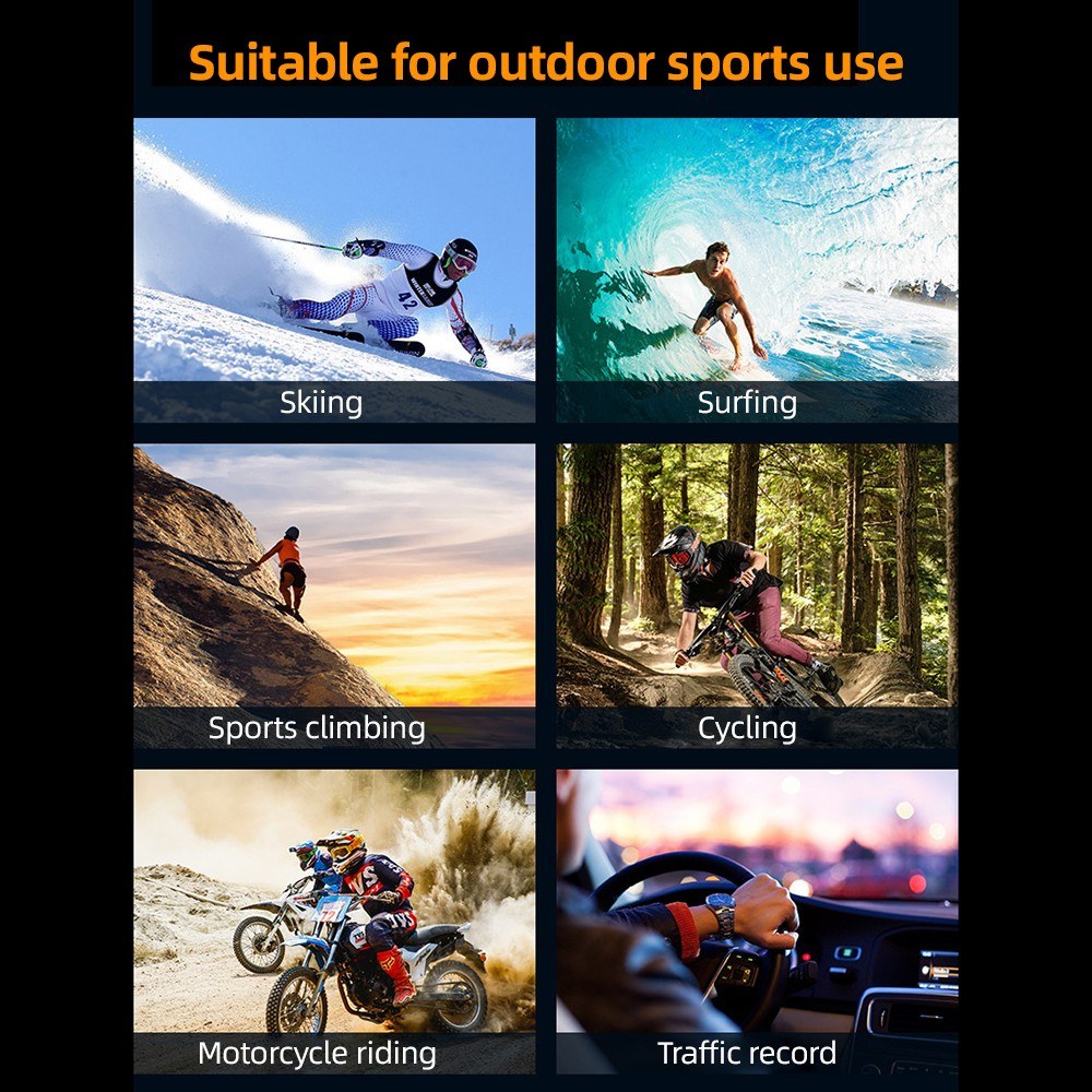 Ultimate 4K 60FPS 24MP WiFi Sports Cam - 170° Wide, Dual Touch, Anti-Shake, 21M Body Waterproof