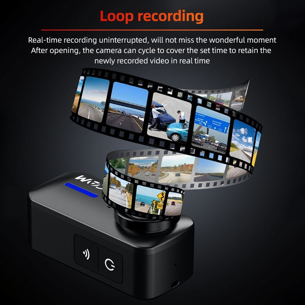 Outdoor 4K 30FPS WiFi Sports Camera - 125° Wide, Anti-Shake, 98FT Waterproof for Travel & Action