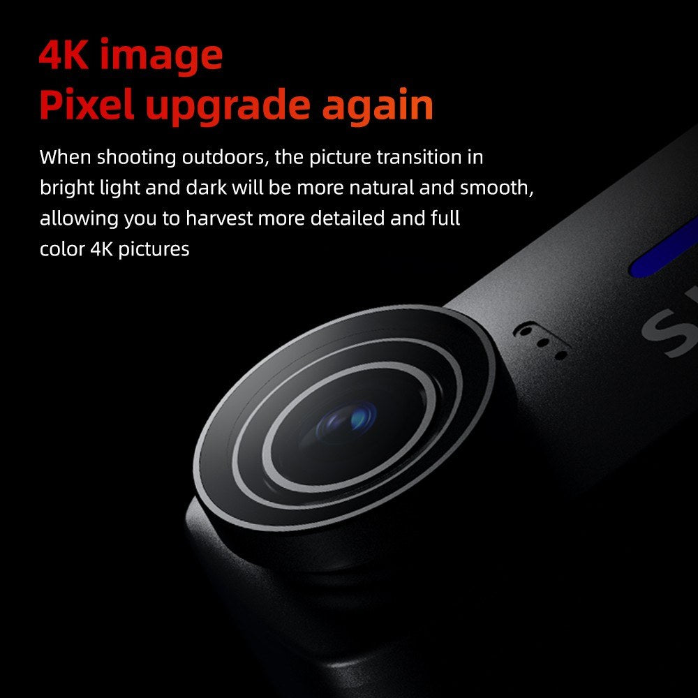 Stable 4K 30FPS WiFi Sports Cam - 170° Wide, Distortion Correct, 6-Axis Gyro, IP65 Waterproof