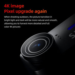 Stable 4K 30FPS WiFi Sports Cam - 170° Wide, Distortion Correct, 6-Axis Gyro, IP65 Waterproof