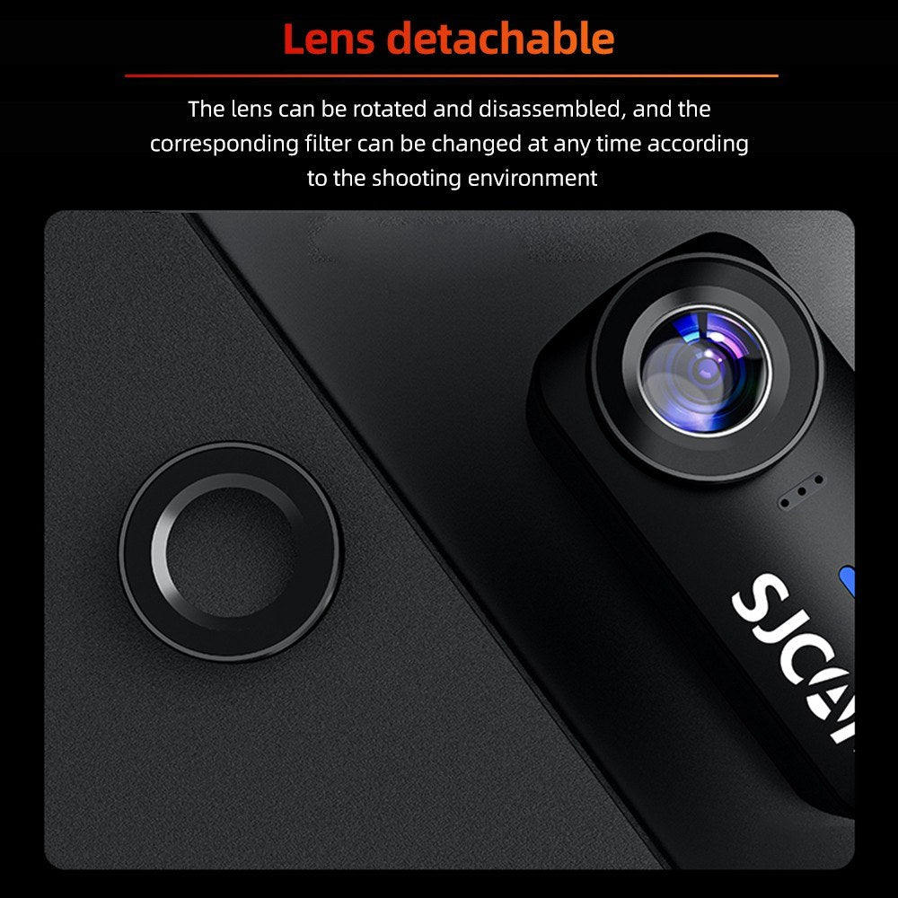 Stable 4K 30FPS WiFi Sports Cam - 170° Wide, Distortion Correct, 6-Axis Gyro, IP65 Waterproof