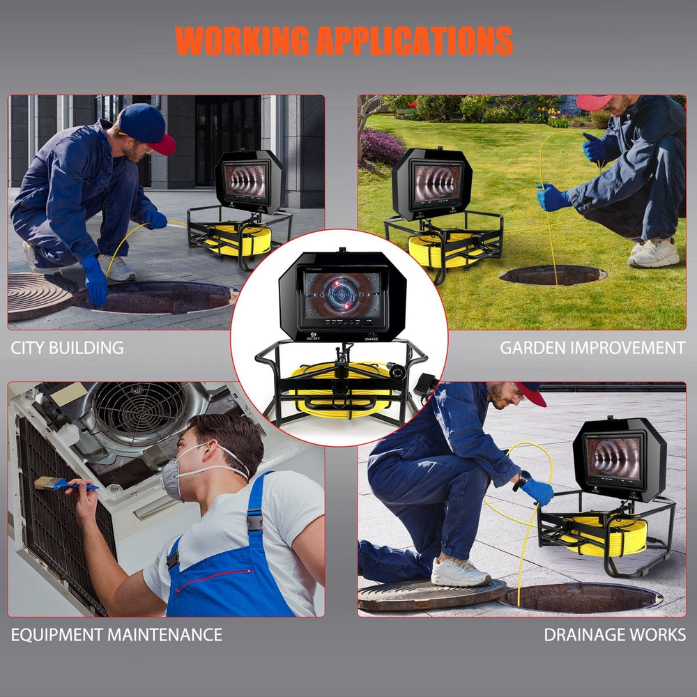 Sewer Camera Pipeline Inspection Camera with 9 Inch Monitor