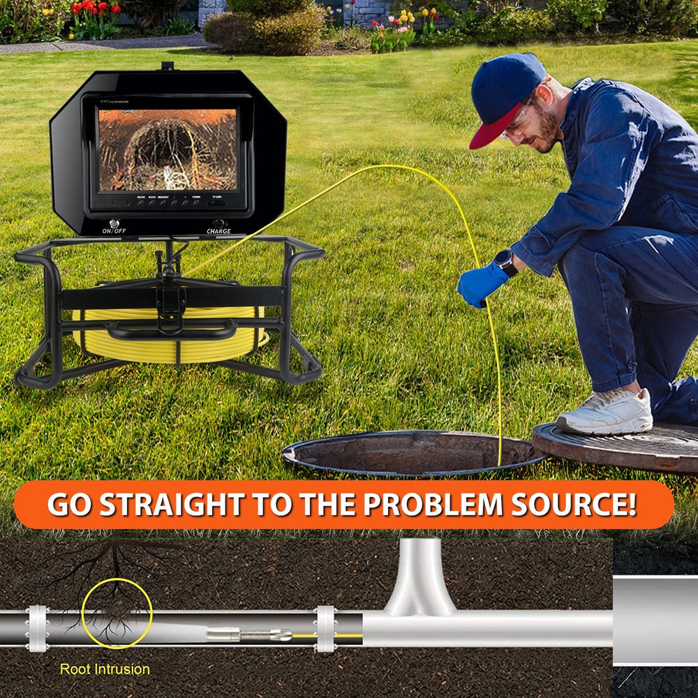 Sewer Camera Pipeline Inspection Camera with 9 Inch Monitor