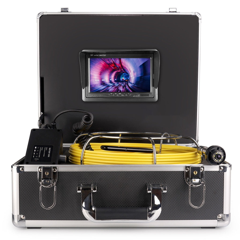 Sewer Camera Pipeline Inspection Camera with 7 Inch Monitor Aluminum Alloy Carrying Case