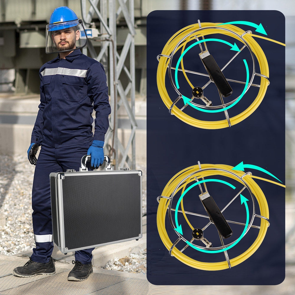 Sewer Camera Pipeline Inspection Camera with 7 Inch Monitor Aluminum Alloy Carrying Case