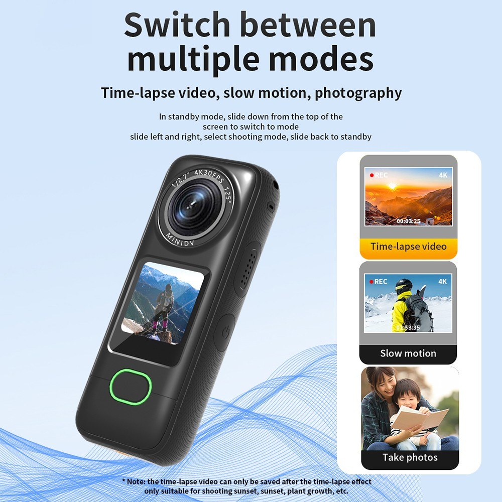 Extreme 4K WiFi Sports Cam - 1.4" Touch, 150° Wide, Anti-Shake, IPX6 Waterproof for Outdoor Action