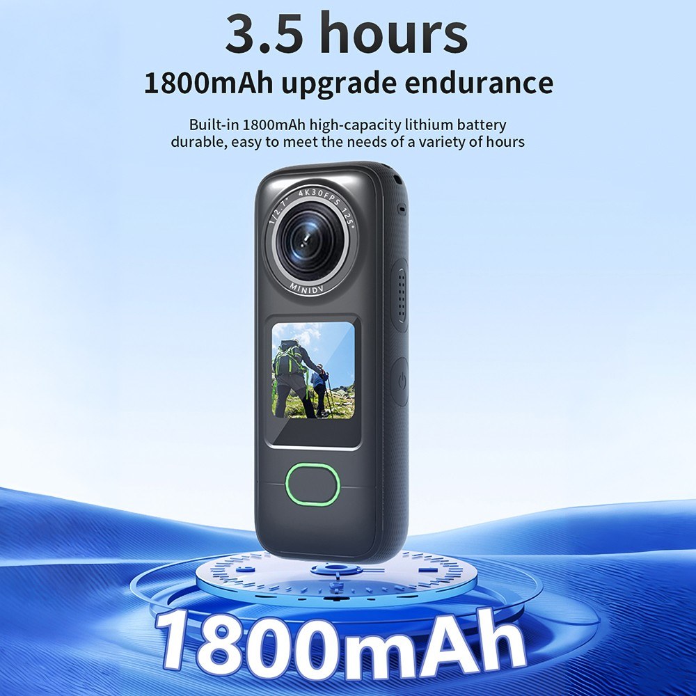 Extreme 4K WiFi Sports Cam - 1.4" Touch, 150° Wide, Anti-Shake, IPX6 Waterproof for Outdoor Action