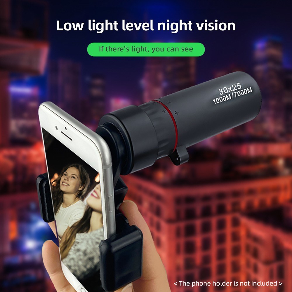 30x25 Mini Monocular Pocket Prime Monocular Handheld Telescope with Carrying Bag for Hiking Camping Wildlife Observation Moon Sports Game Concert Watching