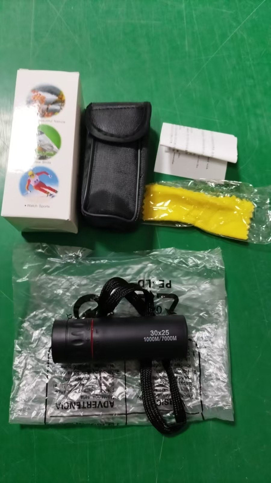 30x25 Mini Monocular Pocket Prime Monocular Handheld Telescope with Carrying Bag for Hiking Camping Wildlife Observation Moon Sports Game Concert Watching