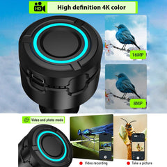 Wireless WiFi Digital Eyepiece for Telescope Camera 4K Video Recording Photo Taking Built-in Battery Electronic Eyepiece for 1.25 inch Telescope
