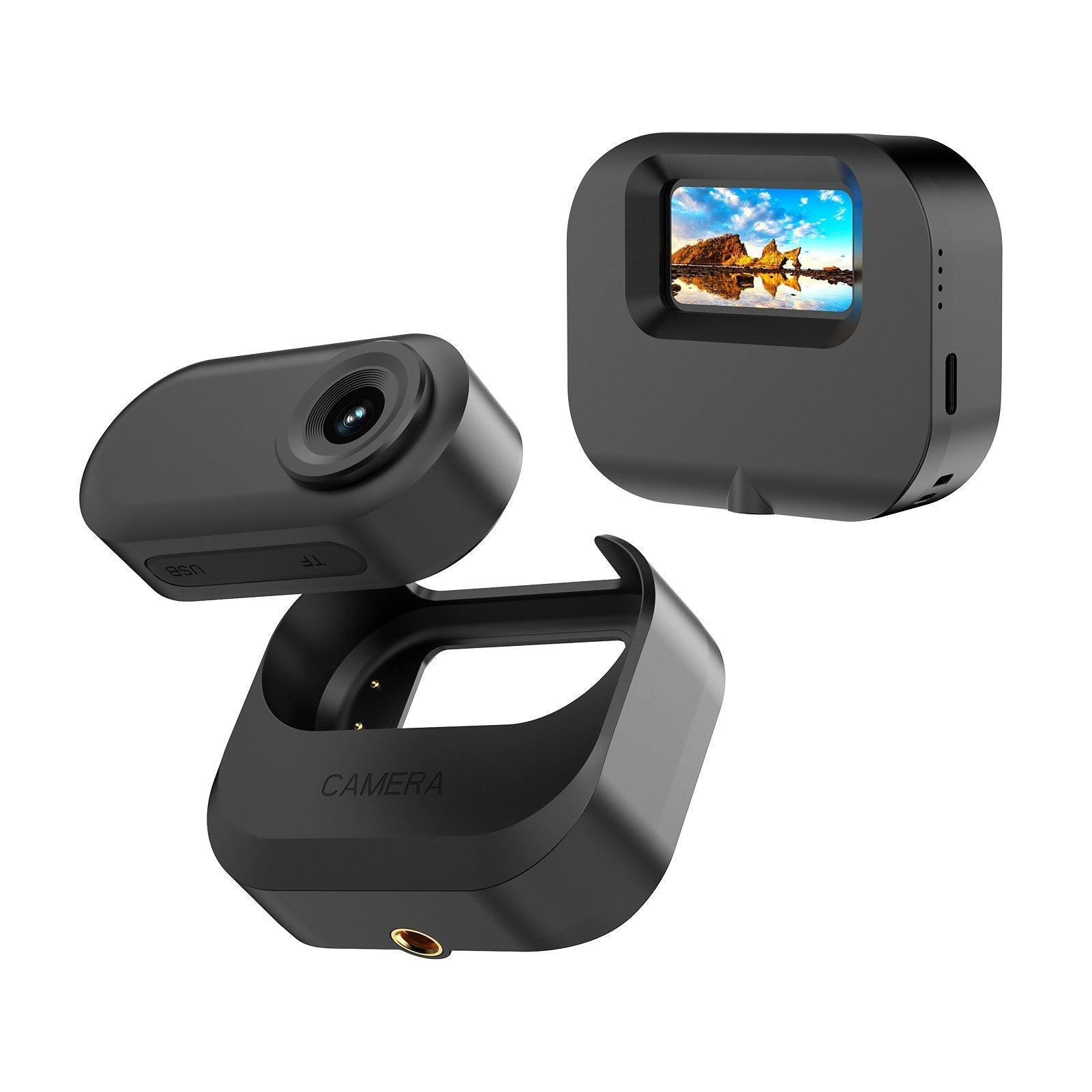 Vlog-Ready 1080P Mini Sports Cam - 1.47" IPS, 130° Wide, Battery Case, 32GB TF for Video