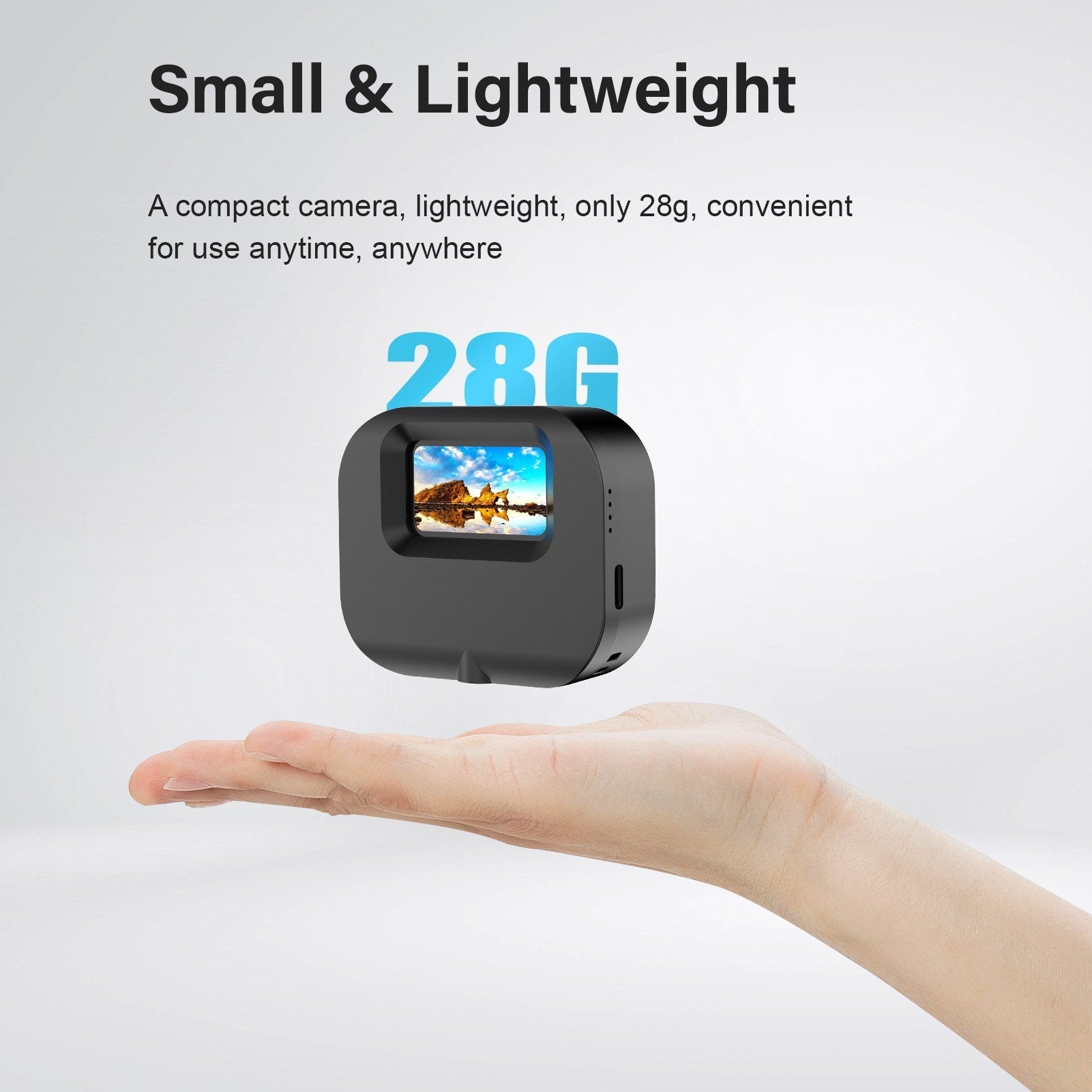 Vlog-Ready 1080P Mini Sports Cam - 1.47" IPS, 130° Wide, Battery Case, 32GB TF for Video