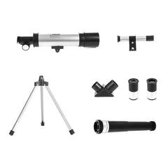 Astronomical Telescope Compact Portable Telescope of 90X Magnification - with Finder Scope Adjustable Tripod for Kids Beginners