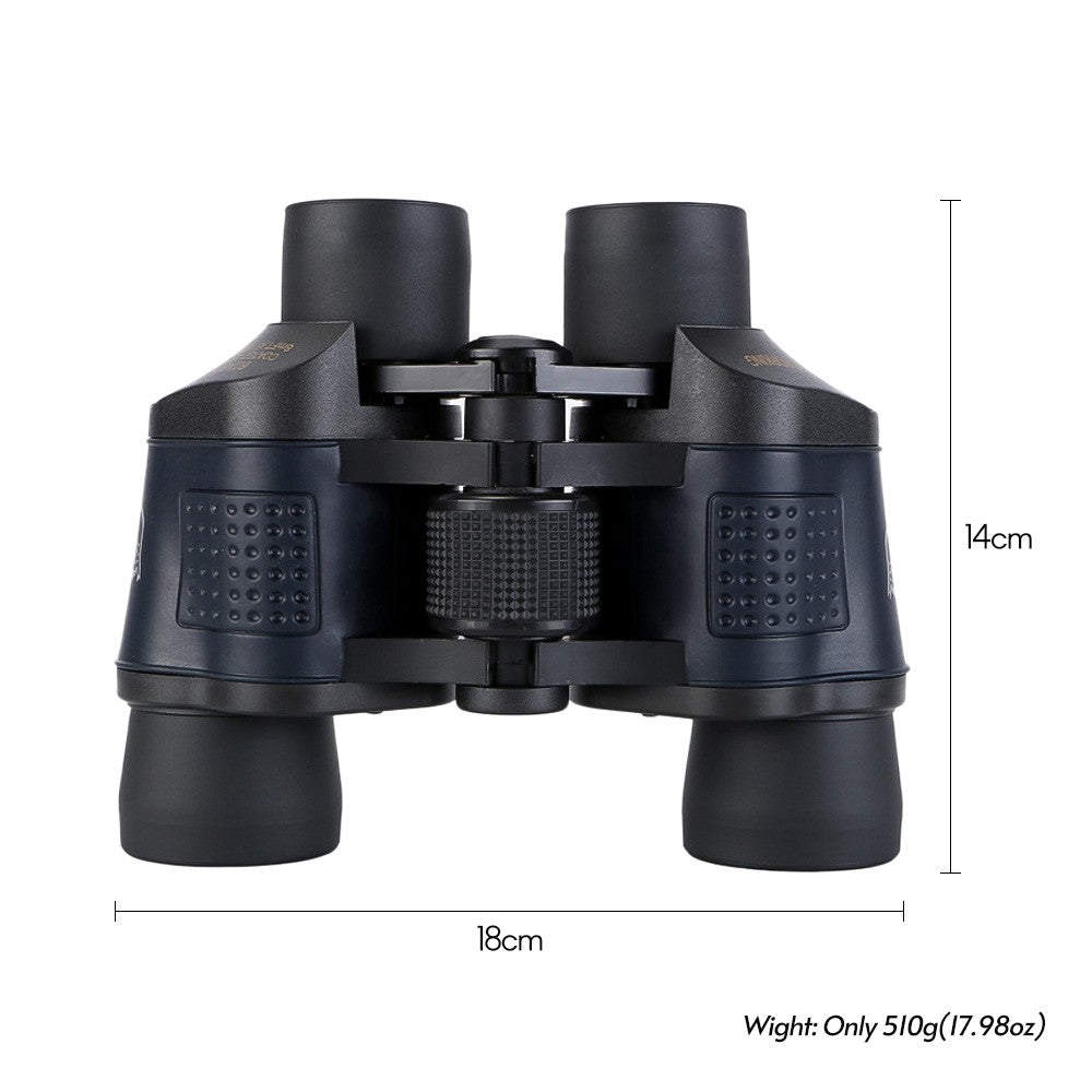 60x60 Binoculars Compact Waterproof Binocular Telescope - with Low Light Night Vision Carrying Bag Lanyard Cleaning Cloth for Concert Sports Events Wildlife Bird Watching