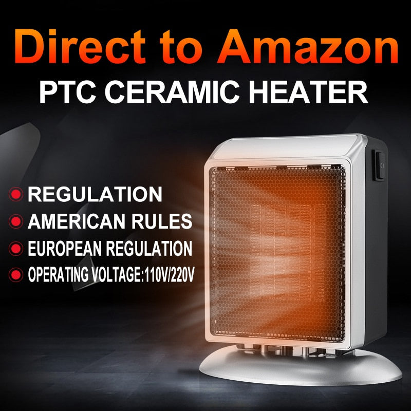 Portable 900W Electric Heater 110-220V | Mini Space Warmer for Room Heating