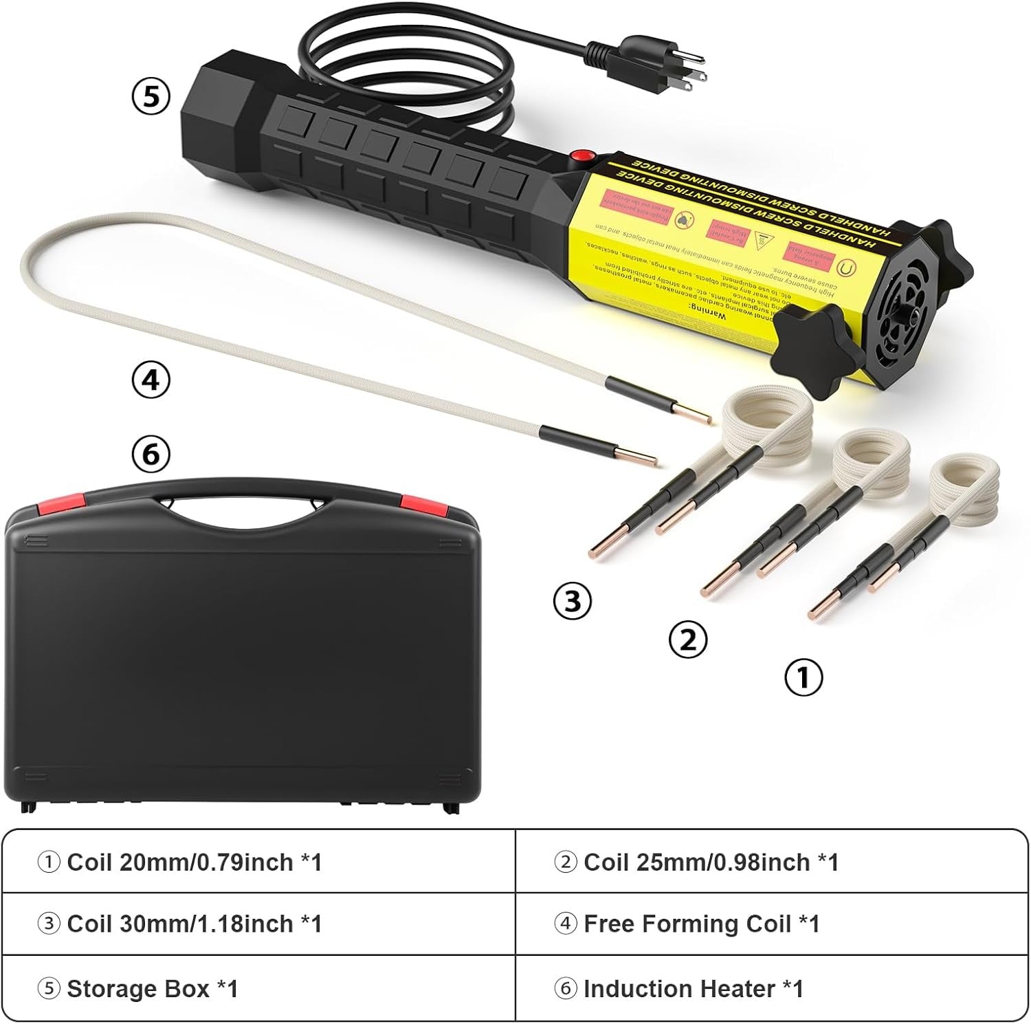 Greenzach MagHeat™ 1200W Magnetic Induction Heater Kit | Flameless Rusty Bolt Remover Tool | 8-Coil Master Set